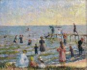 William Glackens Bathing at Bellport Long Island painting